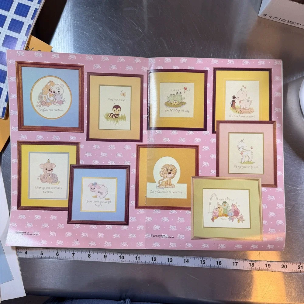 Precious Moments Fur-ever Friends Cross Stitch Pattern Book PM-5 Gloria & Pat